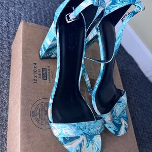Charlotte Russe Turquoise Marble Heels